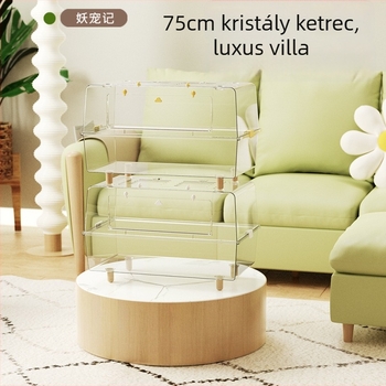 Demon Pet hörcsögketrec – műanyag, beltéri használat, rombusz alakú, pihenés és elrejtőzés, minimalist stílus