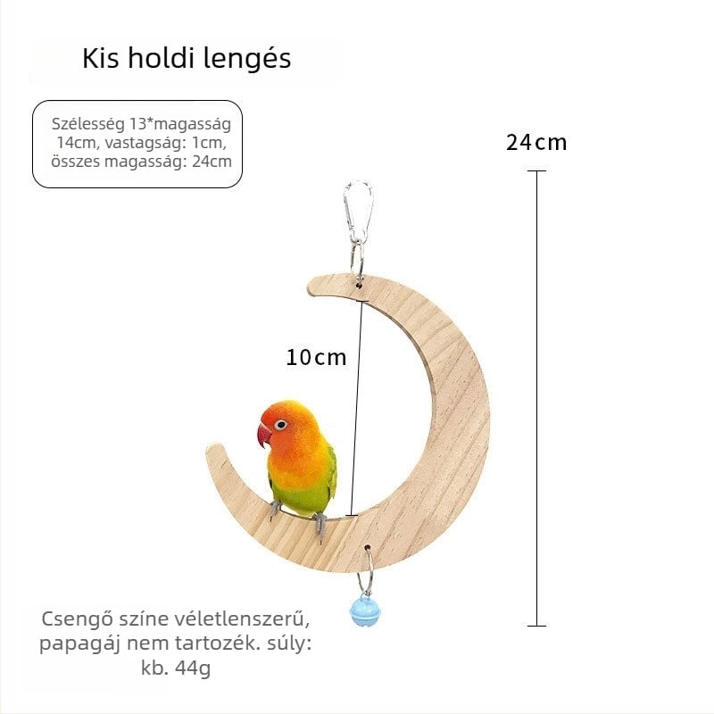 Papagáj ketrec kiegészítő - Fenyőből készült játék, Eredet: Anhui, Nem importált, Papagájok számára megfelelő