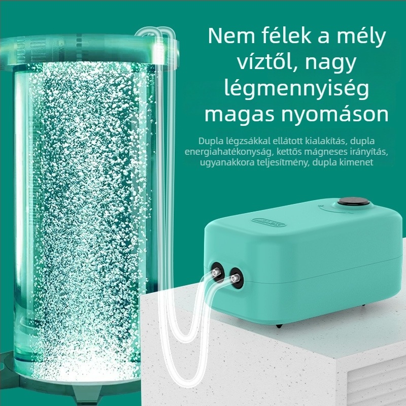 Akváriumi oxigénpumpa — csendes működés, Yinas márka, súly 176–706 g