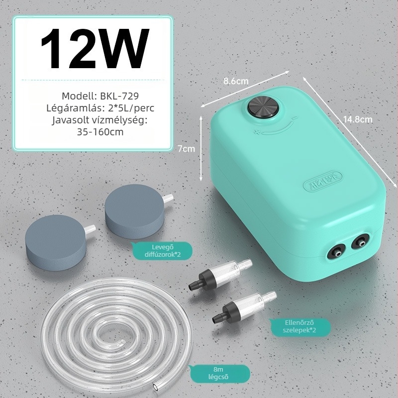 Akváriumi oxigénpumpa — csendes működés, Yinas márka, súly 176–706 g