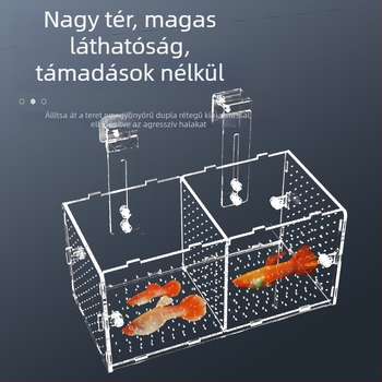 Akril akváriumi inkubáló doboz – többfunkciós, izolált apró halak és garnélák számára, összeszerelt
