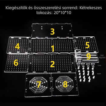 Akril akváriumi inkubáló doboz – többfunkciós, izolált apró halak és garnélák számára, összeszerelt