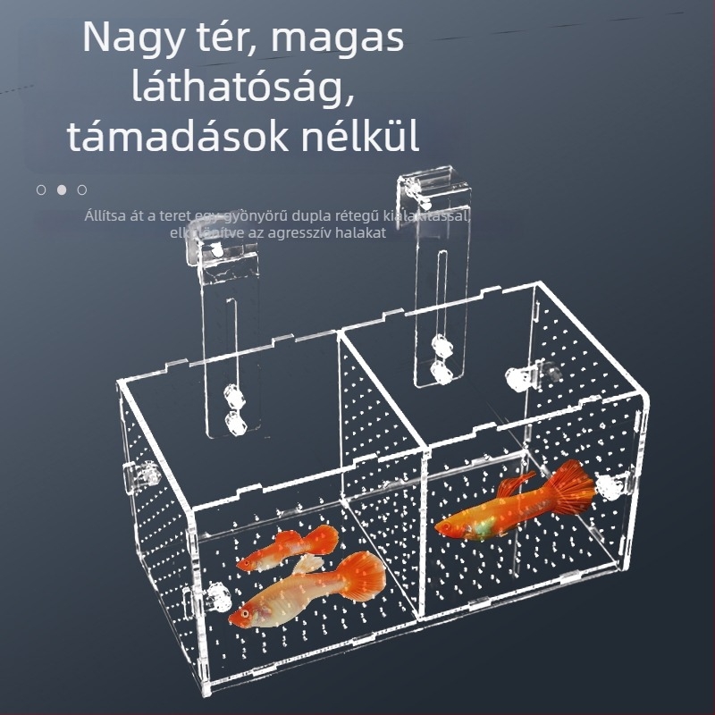 Akril akváriumi inkubáló doboz – többfunkciós, izolált apró halak és garnélák számára, összeszerelt