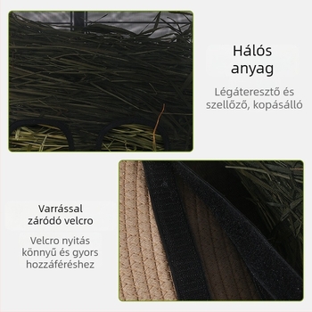 Nyúl és tengerimalac számára függő hálós szénatároló táska