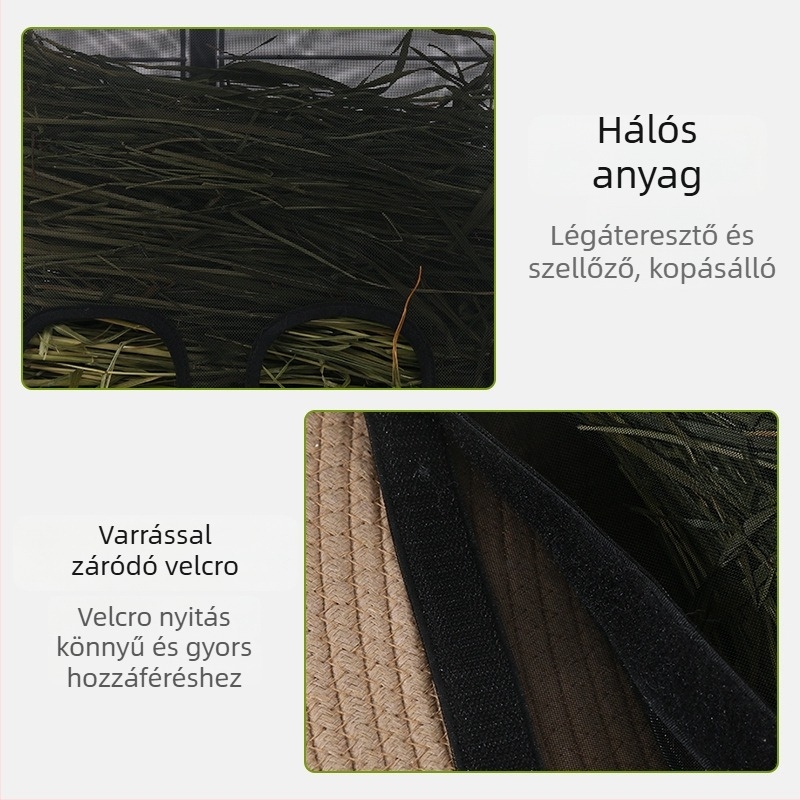 Nyúl és tengerimalac számára függő hálós szénatároló táska