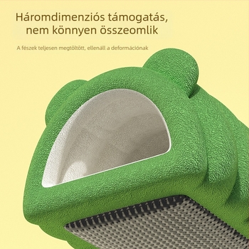 Hamster meleg pamutfészek - PP pamutból, plüss béléssel, vastagított, ovális alakú, beltérben hordozható, rajzfilm-stílusú