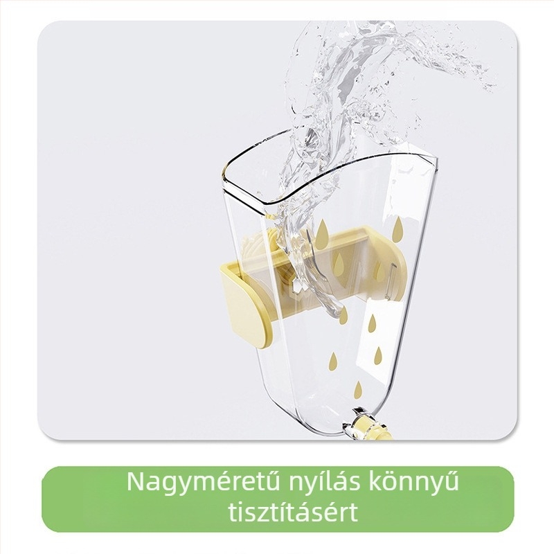 Függő automata madárvíz-adagoló, ABS műanyag, fagylalt forma, papagájok számára