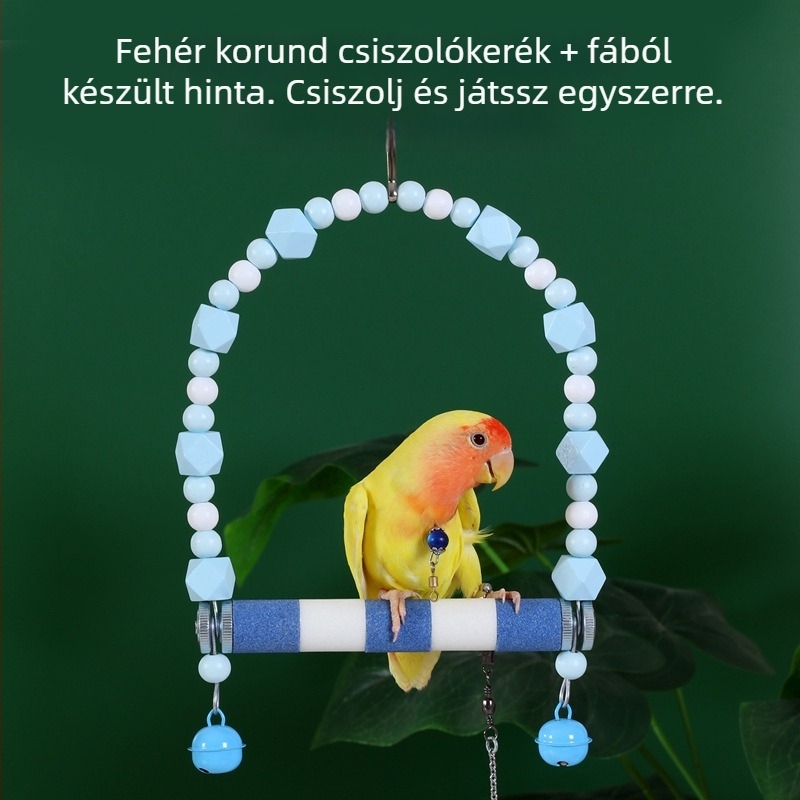 Papagáj játékok és kiegészítők – különleges lengő gyűrű madaraknak, karmavágó rúd, tigismintás, ketrecre létra, harapó játék (Származás: Shandong; Kor: Felnőtt; Tömeg: 10; Kategória: Háziállat)