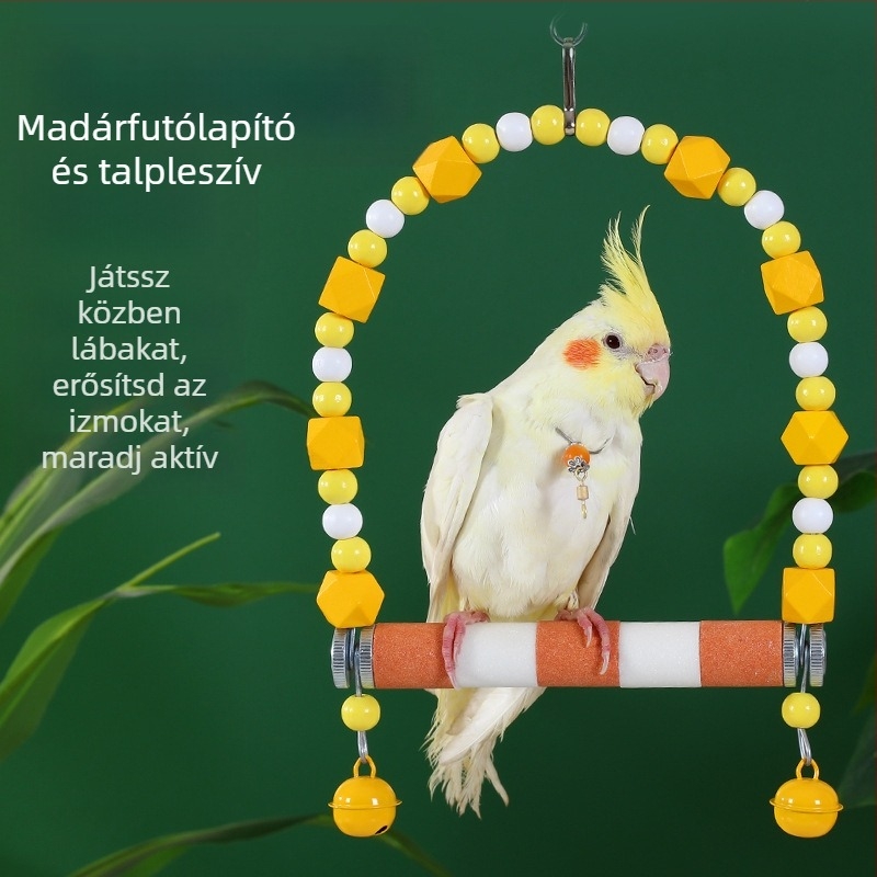 Papagáj játékok és kiegészítők – különleges lengő gyűrű madaraknak, karmavágó rúd, tigismintás, ketrecre létra, harapó játék (Származás: Shandong; Kor: Felnőtt; Tömeg: 10; Kategória: Háziállat)