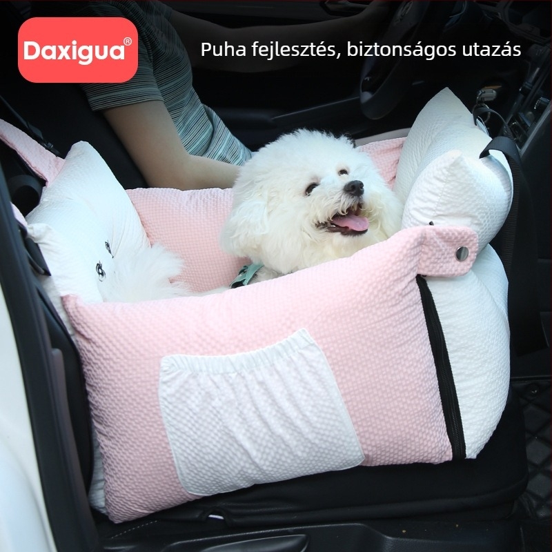 Autóba illő kisállatkennel és fészek — univerzális, textil anyagú, márka Big Watermelon (privát címke), alkalmas macskák számára