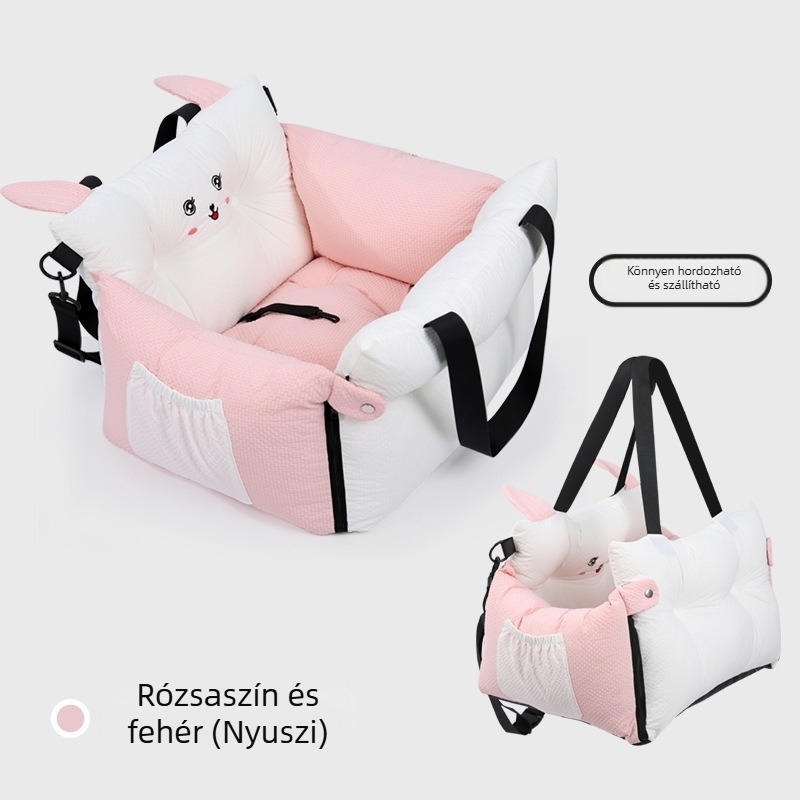 Autóba illő kisállatkennel és fészek — univerzális, textil anyagú, márka Big Watermelon (privát címke), alkalmas macskák számára