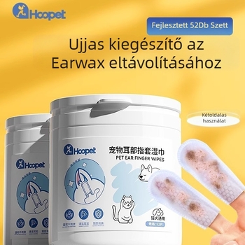 Háziállatok fül tisztítására szolgáló nedves törlőkendők – kutyák és macskák, fülzsír eltávolítás, nem szőtt anyag
