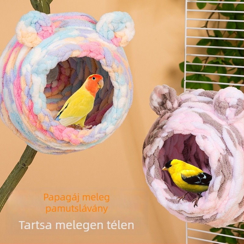 Téli alváshoz pamutból készült madárfészek — kis madarak számára, Márka: Junda, Anyag: Pamut
