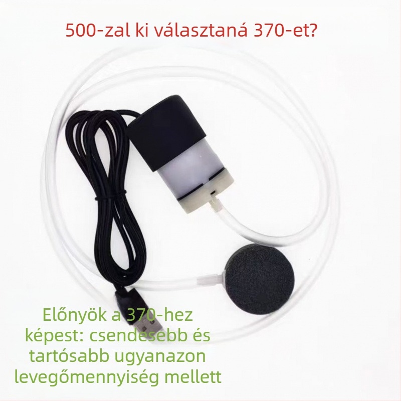 Akváriumhoz készült Ultra halk oxigénpumpa - Nagy térfogatú levegőztetés, Szabályozható (Márka: Hazai; Importált: Nem; Tömeg: Egyéb)