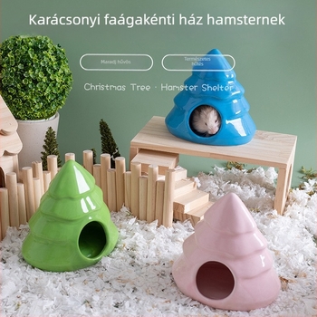 Kerámia hörcsög iglu odú, minden évszakban használható, megfelelő hörcsögöknek