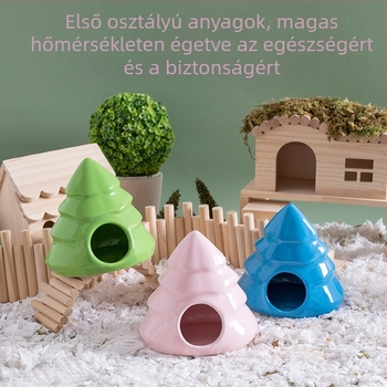Kerámia hörcsög iglu odú, minden évszakban használható, megfelelő hörcsögöknek