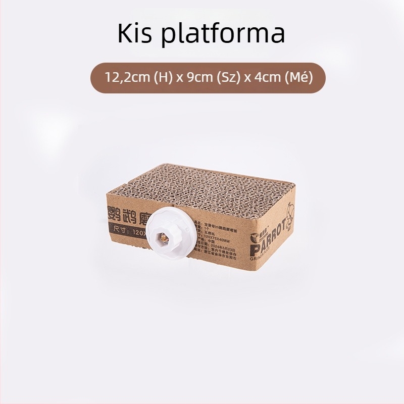 Chengxi papagáj játék karton platformával a csőrt reszeléséhez – ketrec kiegészítő