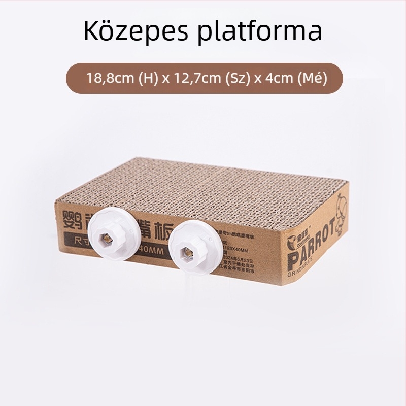 Chengxi papagáj játék karton platformával a csőrt reszeléséhez – ketrec kiegészítő