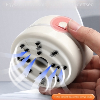 Asztali tisztító, újratölthető elektromos porszívó, műanyag kivitel, rajzfilm-stílusú dizájn, gumiból származó törmelékek és ceruzaforgács tisztítására