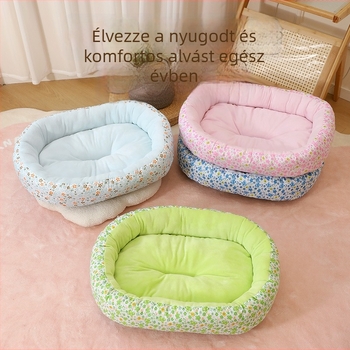 Háziállat-fészek macskáknak — egész éves melegen tartás, anyag: textil, univerzális használat