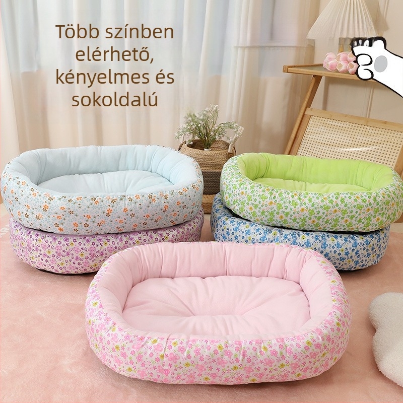 Háziállat-fészek macskáknak — egész éves melegen tartás, anyag: textil, univerzális használat