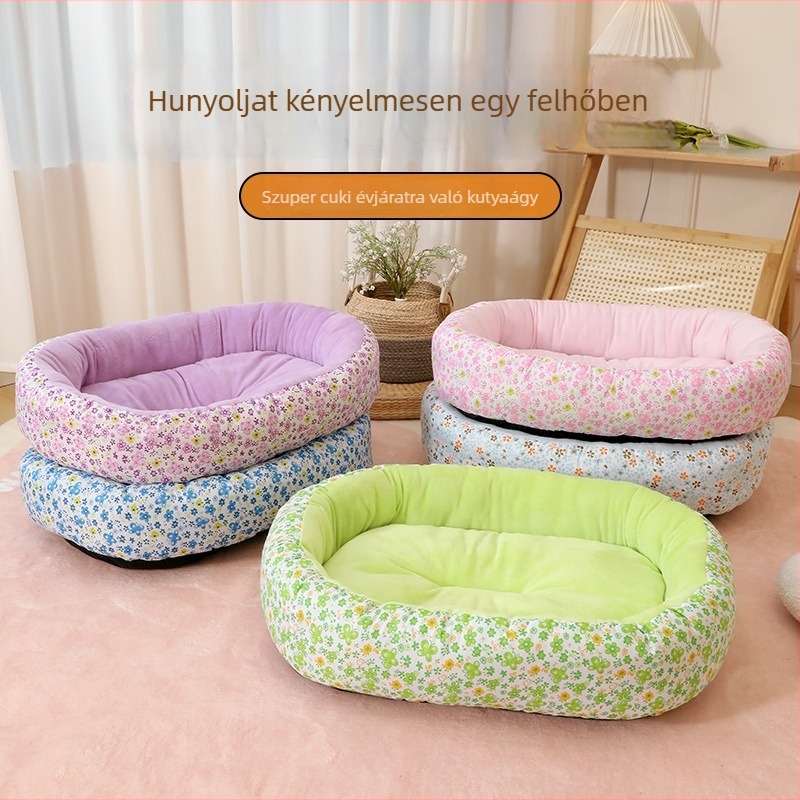 Háziállat-fészek macskáknak — egész éves melegen tartás, anyag: textil, univerzális használat