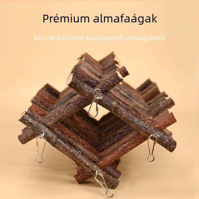 Hamster almafa-ágas mászó játék létrával – syriai hörcsög számára