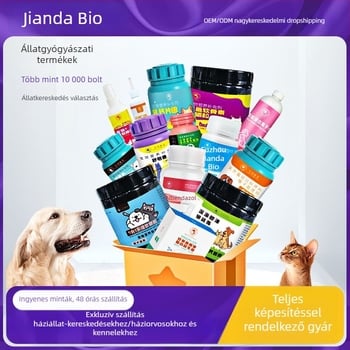 Háziállat-egészségügyi tabletták probiotikumokkal macskáknak, kutyáknak, kisállatoknak és hüllőknek; szőrszálak csomóinak kontrollja; 200 darabos csomag