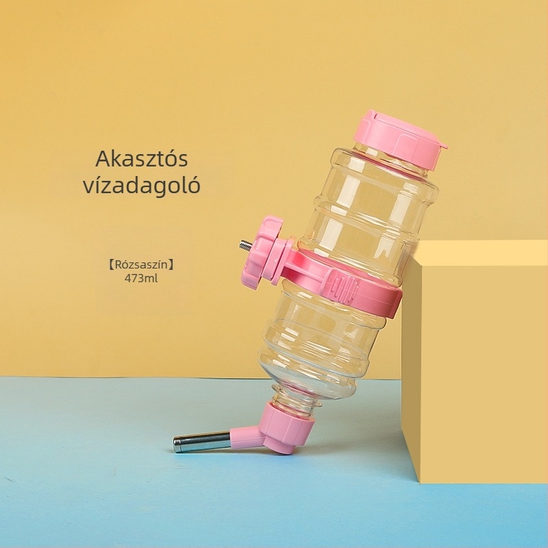 Függő gömbös itató automata, állatok számára, hamster és nyúl számára, szivárgásmentes, PP anyag