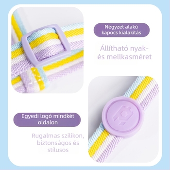 Macska hám és póráz – mellény-stílusú, állítható, kitörésbiztos, szövet anyag