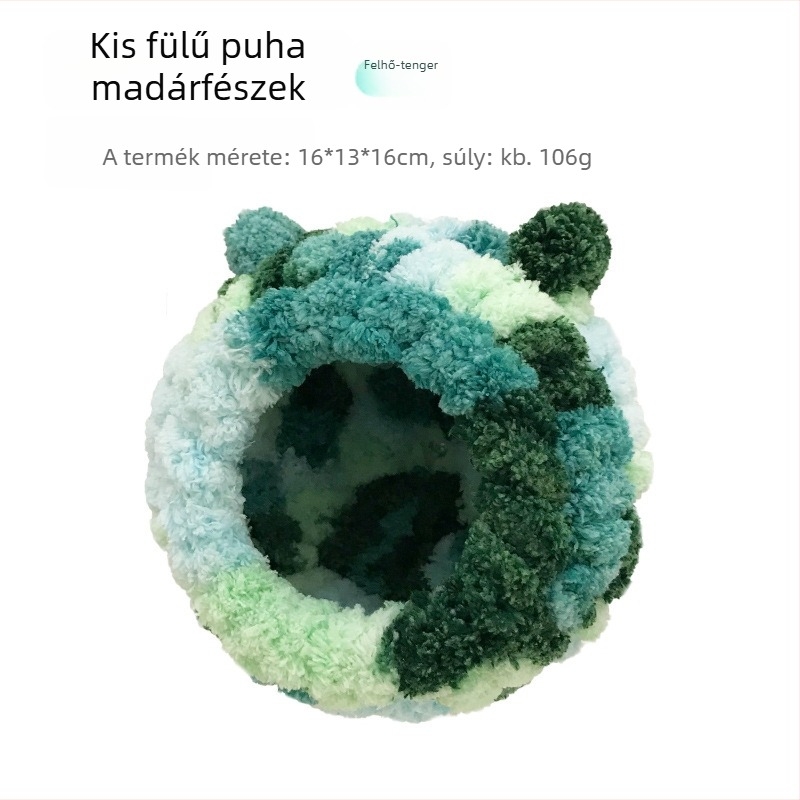 Papagájok számára pamutból készült fészek korall fleece-sel, téli melegség, vastag szigetelés, peónia-tigris mintás