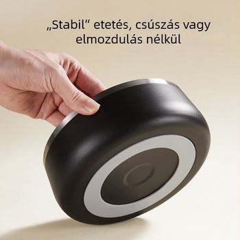 Kétoldalas rozsdamentes acél kutya- és macska tál, csúszásmentes és ütésálló etetőedény (Anyag: rozsdamentes acél; Márka: Good life; Kategória: Kisállat étel; Import: Nem)