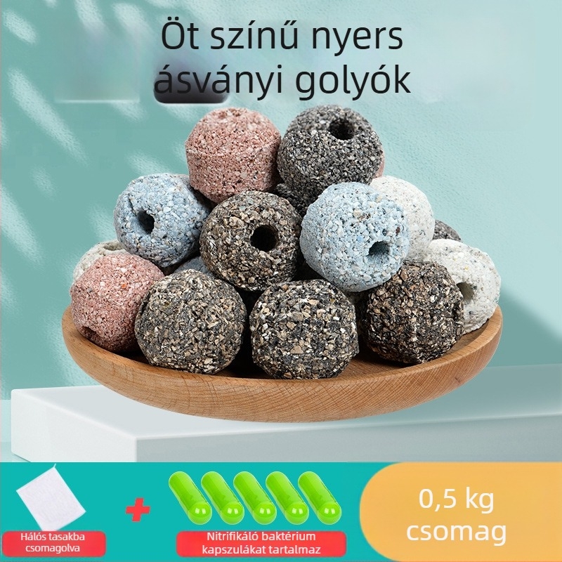 Naichong kerámia akváriumi szűrőanyag baktériumkultúrával, nano-kő szűrő és biokémiai golyók