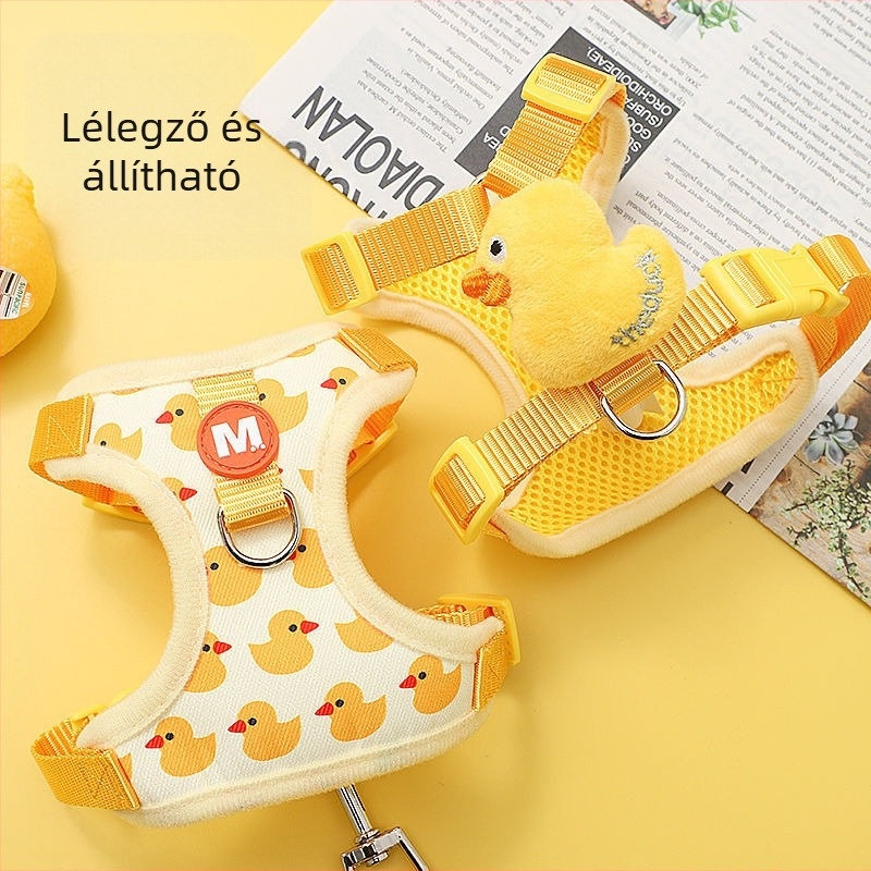 Macska póráz állítható nylon hám – anti-elszakadás sétákhoz