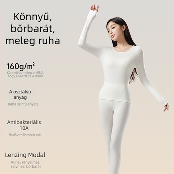 Női Modal termosz alapréteg készlet – vékony, egyrétegű, fűtés, antibakteriális, 51,5% Modal