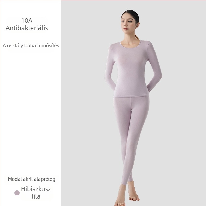 Női Modal termosz alapréteg készlet – vékony, egyrétegű, fűtés, antibakteriális, 51,5% Modal
