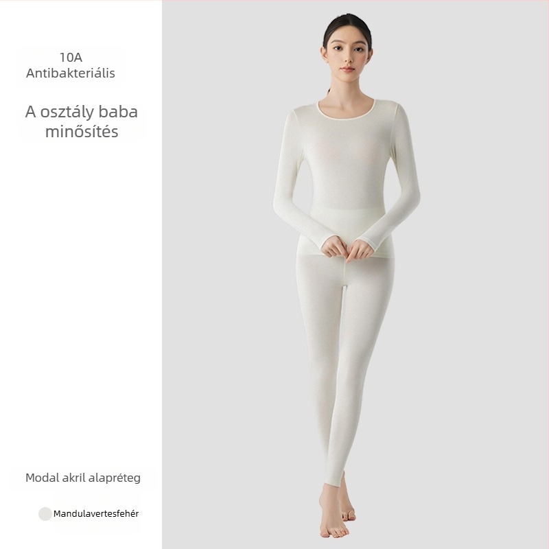 Női Modal termosz alapréteg készlet – vékony, egyrétegű, fűtés, antibakteriális, 51,5% Modal