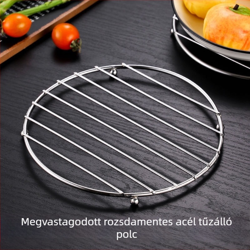 Rozsdamentes acél konyhai fazékfogó és alátét, kör vagy négyszög alakú, modern minimalist stílus