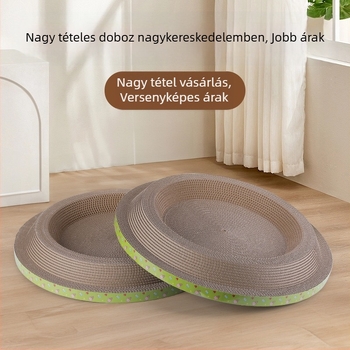 Kétoldalas macska karmoló deszka és fészek-játék, vastag B-hullám kartonból, aranyos stílus, csomag 23–30 darab