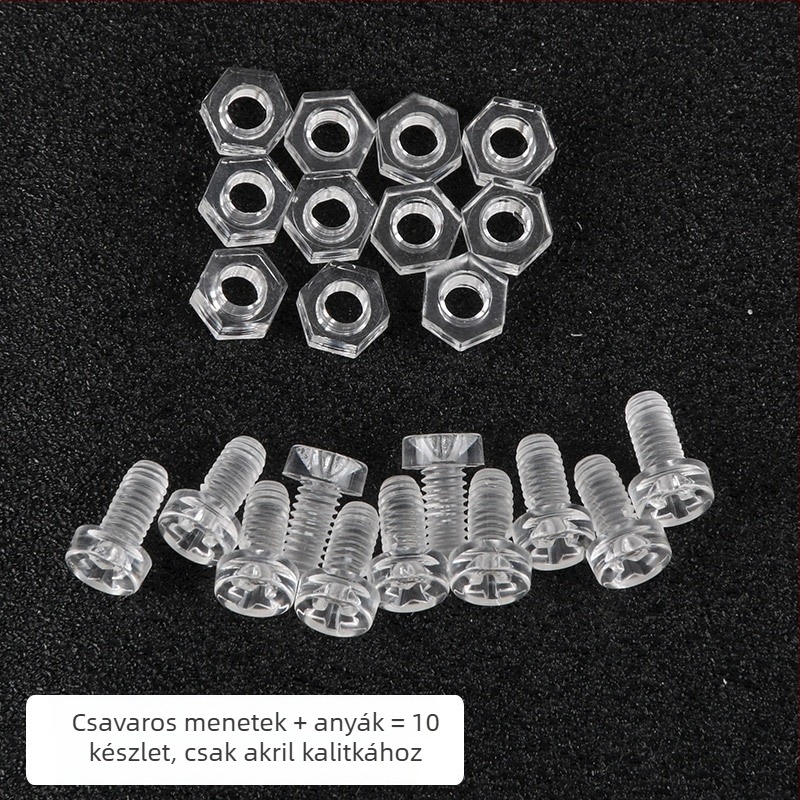Akril hamster ketrec tartozékok – DIY rögzítő rugós pántok, csavaros oldalsó csatok, ketrecalap; márka Bay nest; nem importált