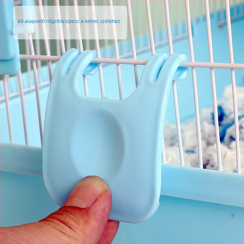 Akril hamster ketrec tartozékok – DIY rögzítő rugós pántok, csavaros oldalsó csatok, ketrecalap; márka Bay nest; nem importált