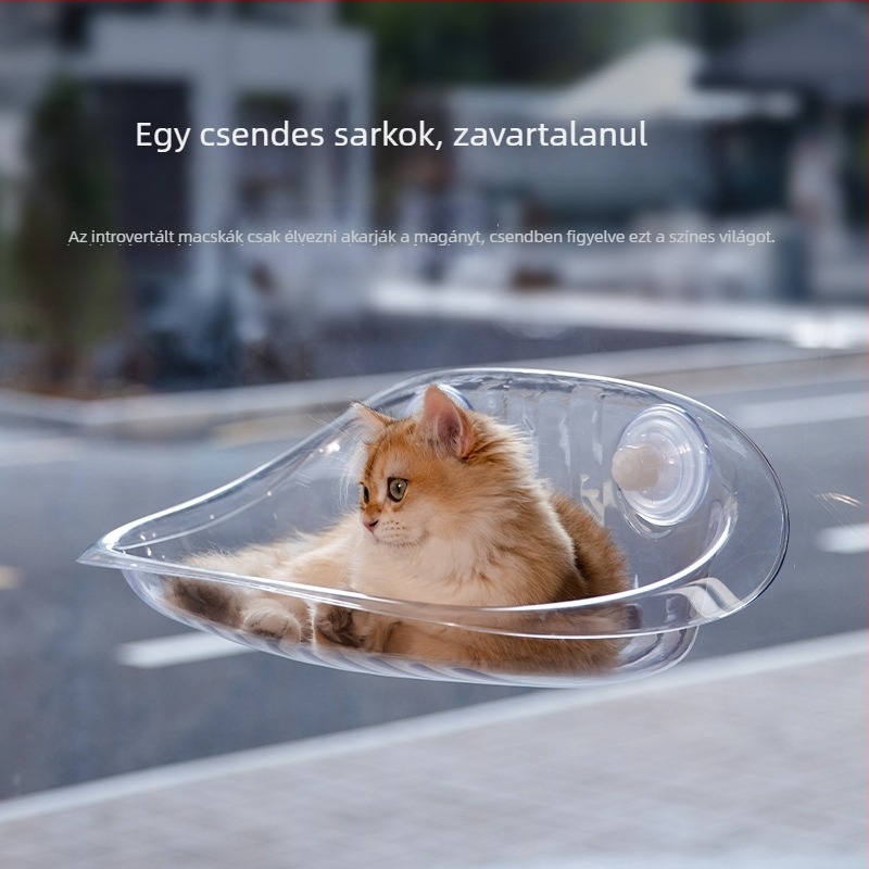 Függő macska-hammock műanyag kivitel, Claw márka, minden évszakra, macska mászóállvány