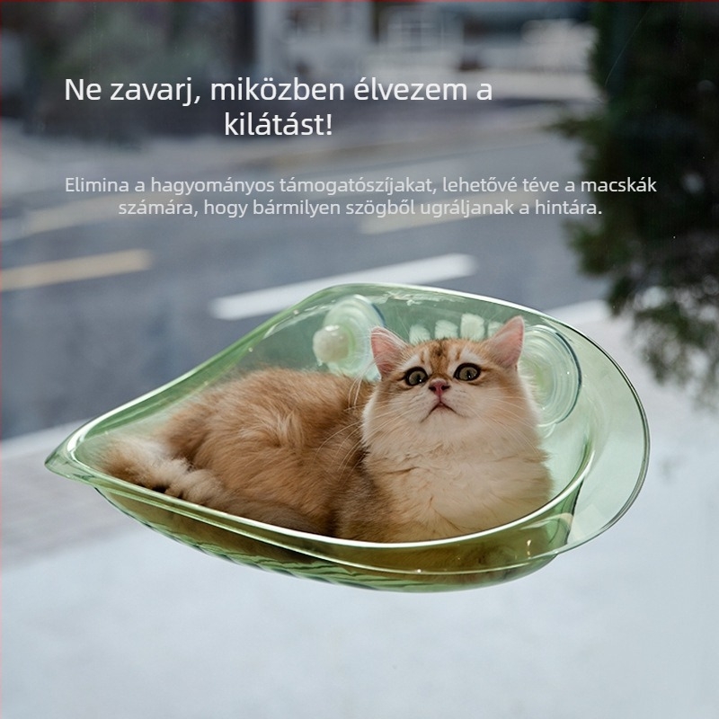 Függő macska-hammock műanyag kivitel, Claw márka, minden évszakra, macska mászóállvány