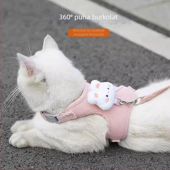 Macska mellény típusú póráz, nylon, nem visszahúzódó