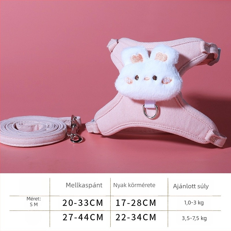Macska mellény típusú póráz, nylon, nem visszahúzódó