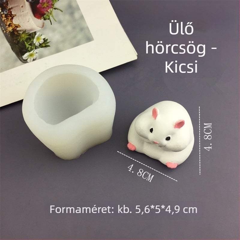 3D hörcsög szilikon süteményforma – szabálytalan forma
