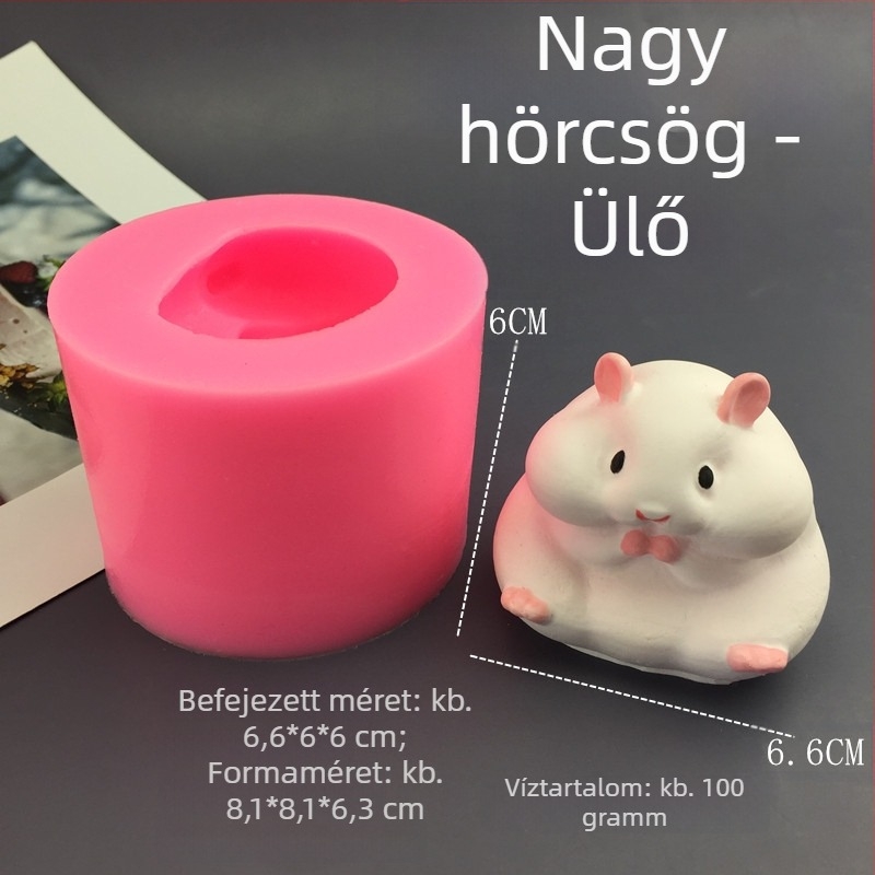 3D hörcsög szilikon süteményforma – szabálytalan forma