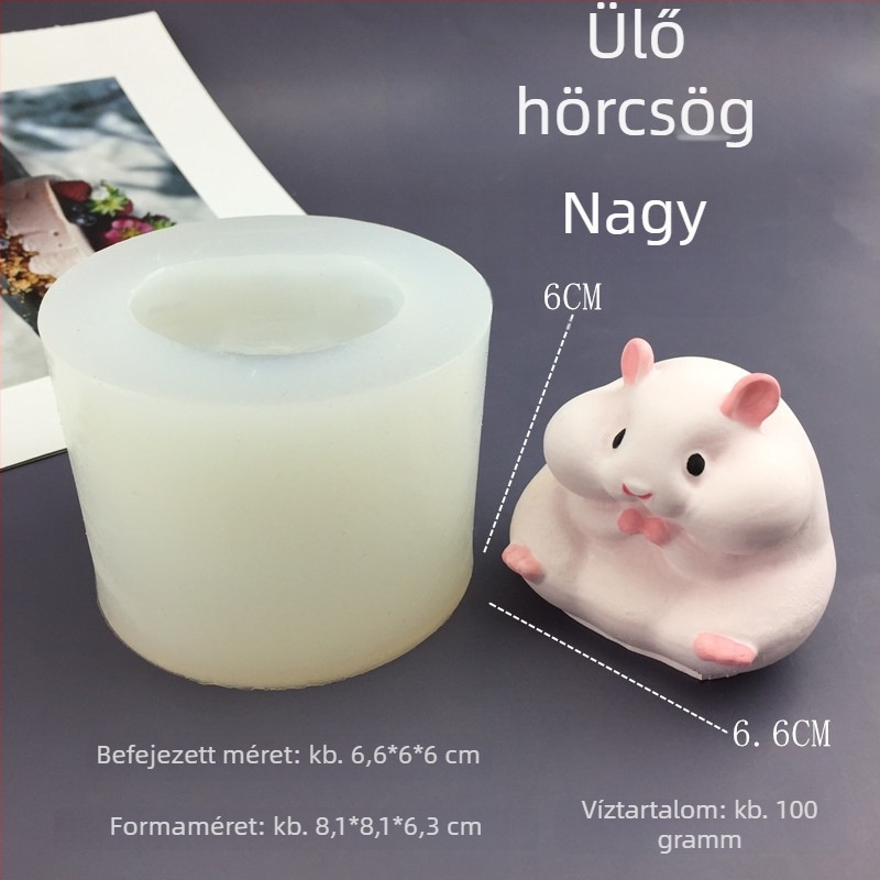 3D hörcsög szilikon süteményforma – szabálytalan forma