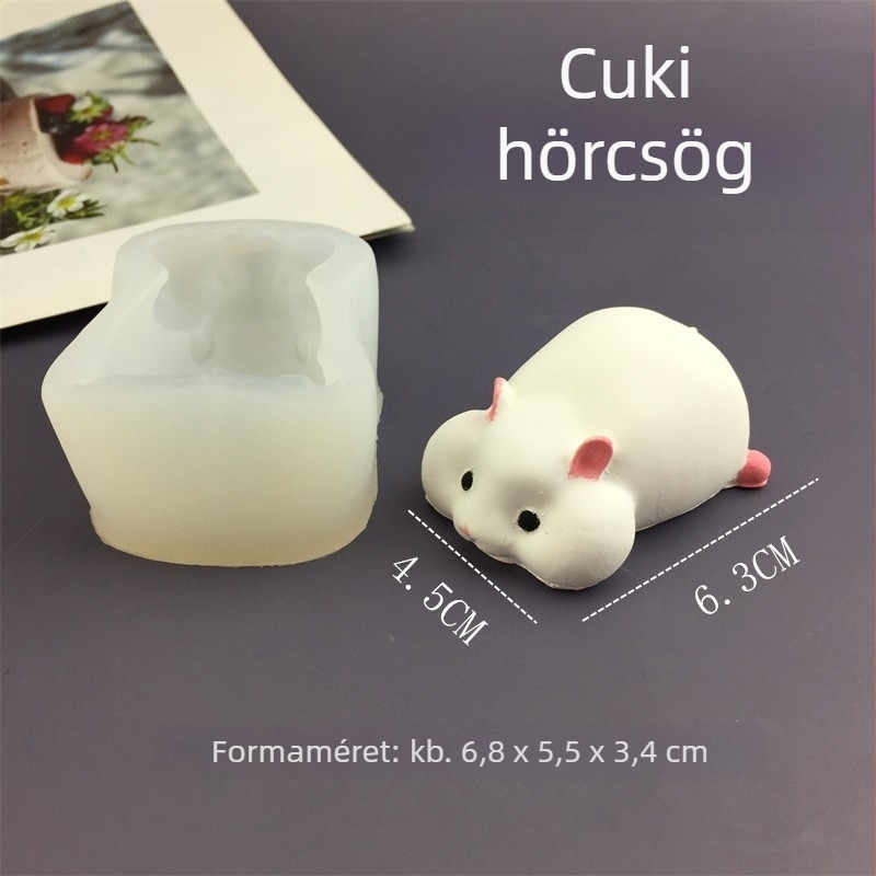 3D hörcsög szilikon süteményforma – szabálytalan forma