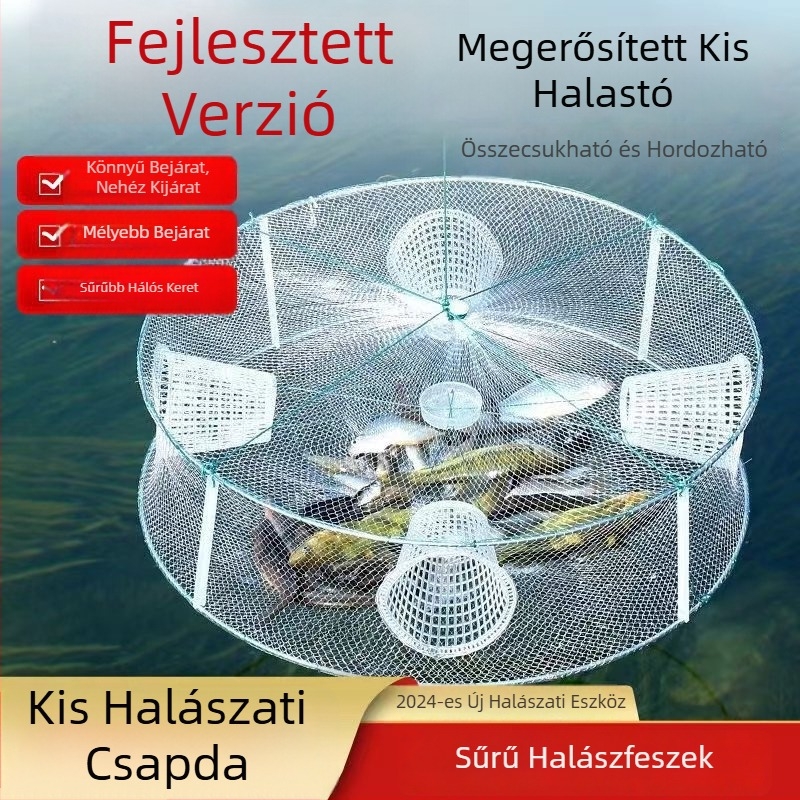 Giant Fin King horgász hálókosár kis halak, homár és garnéla elkapására
